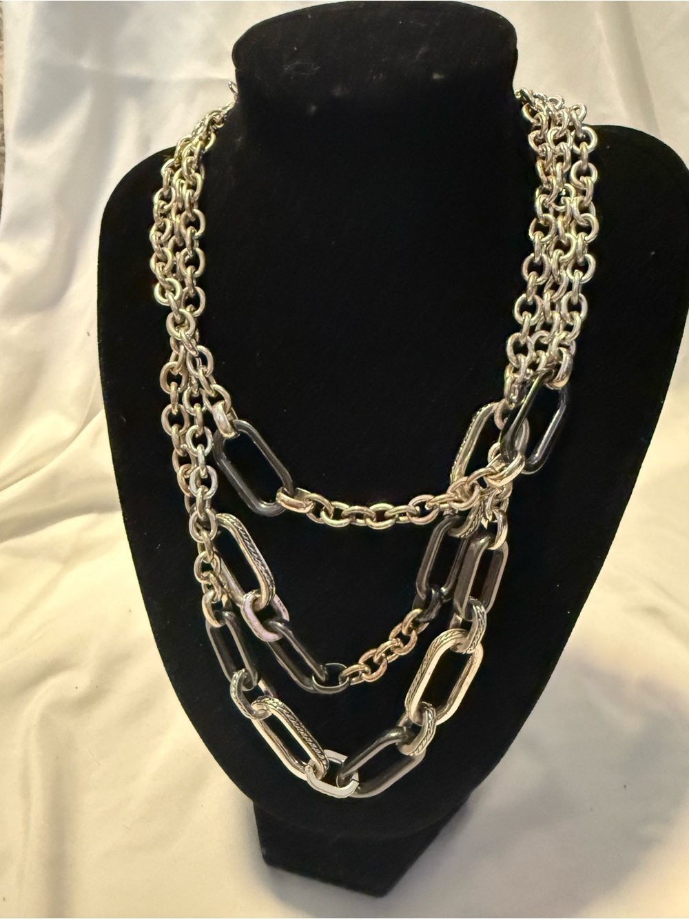 Dana Buchman multi-strand chain link necklace